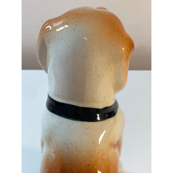 Bassett Hound Dog Vintage Glazed Ceramic Sitting Figurine Unmarked - Picture 11 of 16